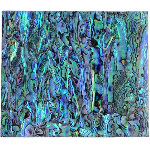 New Zealand natural abalone shell inlaid blue veneer, used for musical instrument inlay decoration and DIY crafts covering. The back of the veneer is equipped with black 3M double-sided adhesive