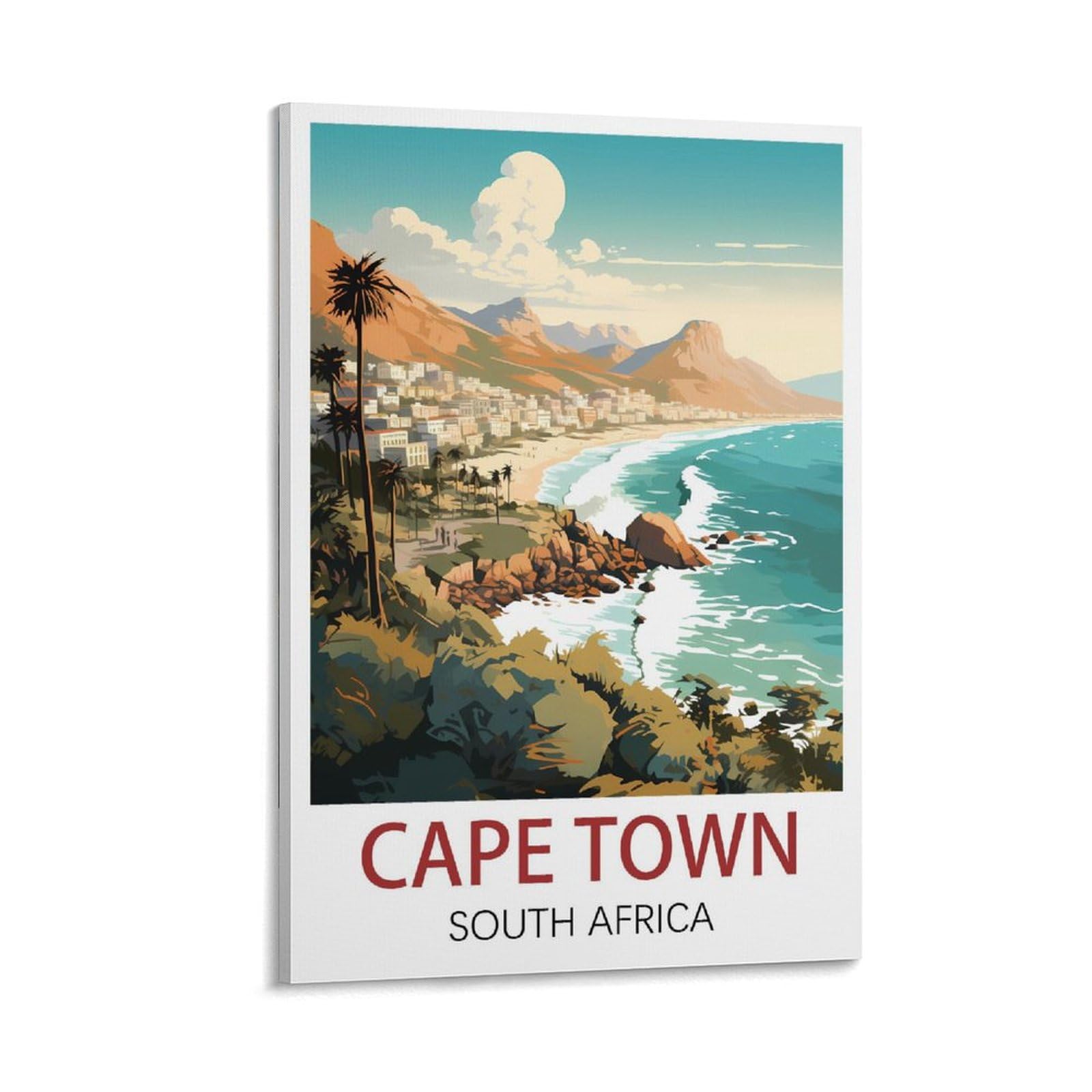 BAgLev Cape Town South Africa Vintage Travel Posters 08x12inch(20x30cm) Canvas Art Poster And Wall Art Picture Print Modern Family Bedroom Decor Posters