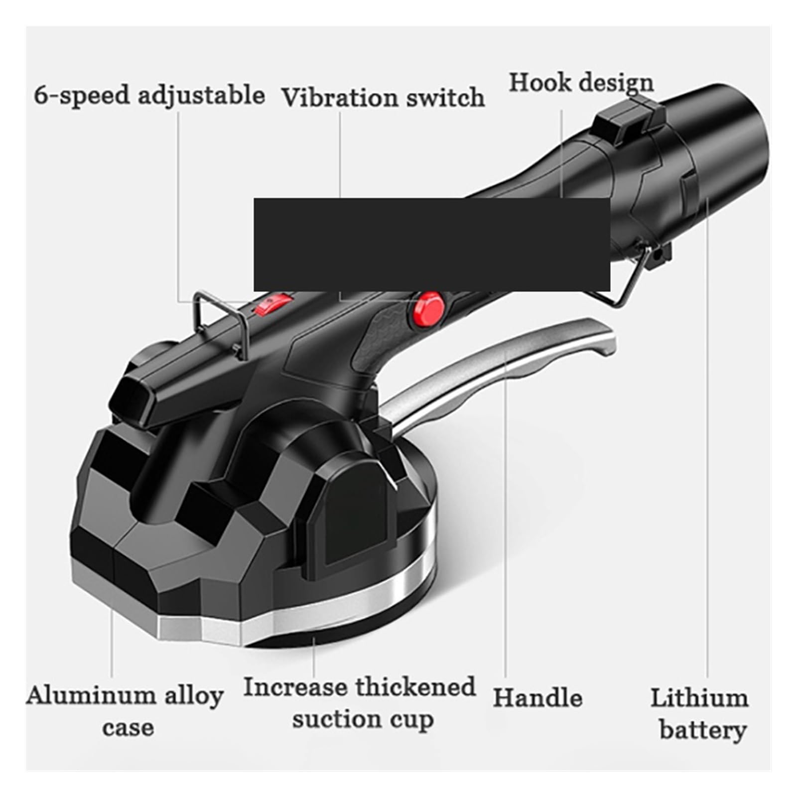 Elektrische Fliesen Fliesenler Automatische Nivellierung Vibrationsmaschine Boden Keramik Fliesen Vibrator for Haushalt Dekoration Werkzeu,Robuste Konstruktion