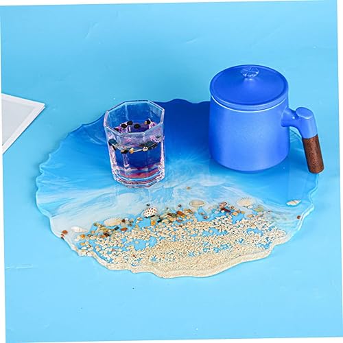 Miniatura 6 de Didiseaon 4 piezas de molde epoxi bandeja de exhibición de joyería posavasos de silicona epoxi bandeja epoxi bandeja anillo posavasos resina