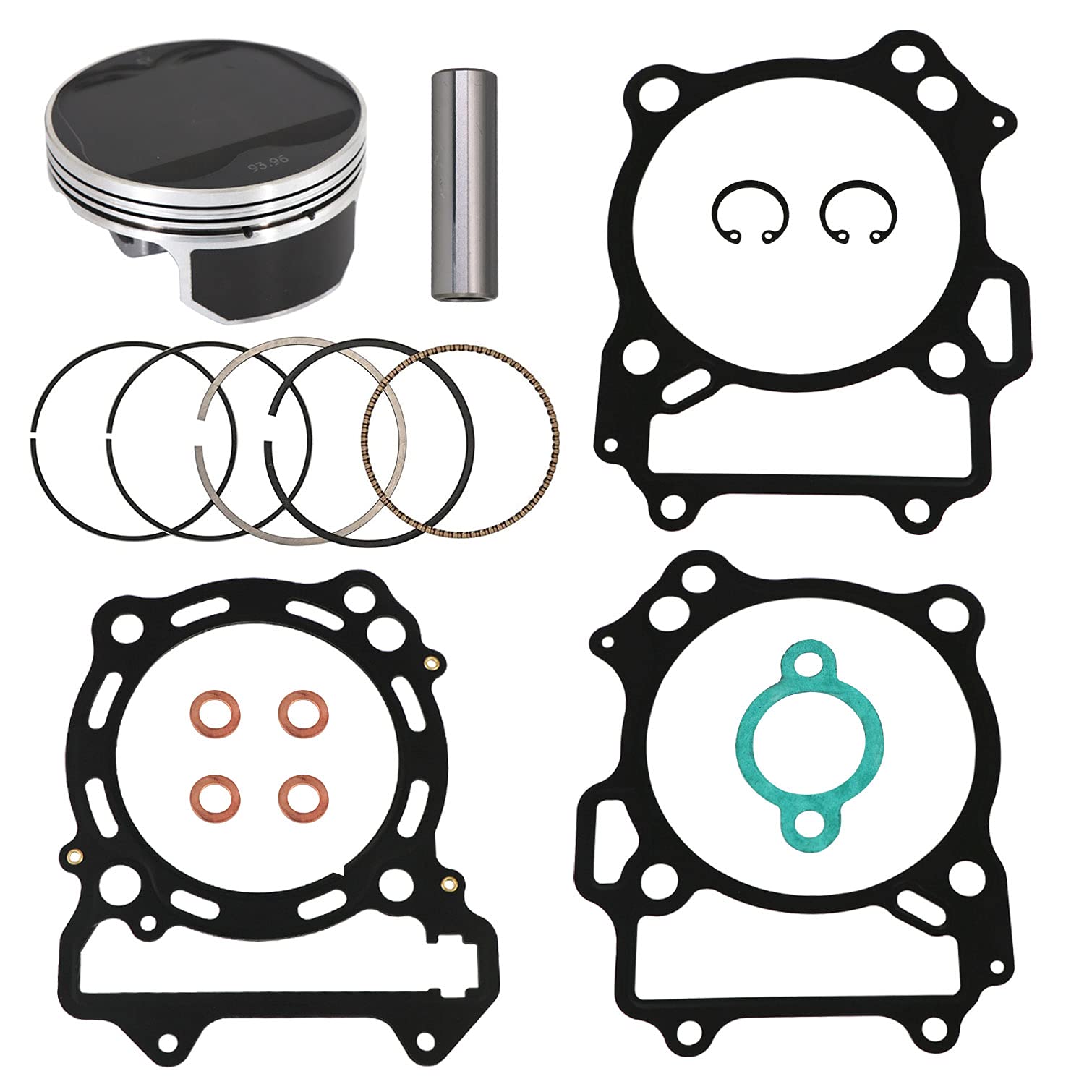 Tektall Big Bore Piston Gasket Kit 94mm 434cc for Suzuki DR-Z400 2000-2015 11210-29F20-0F0 11241-29F00 ATV
