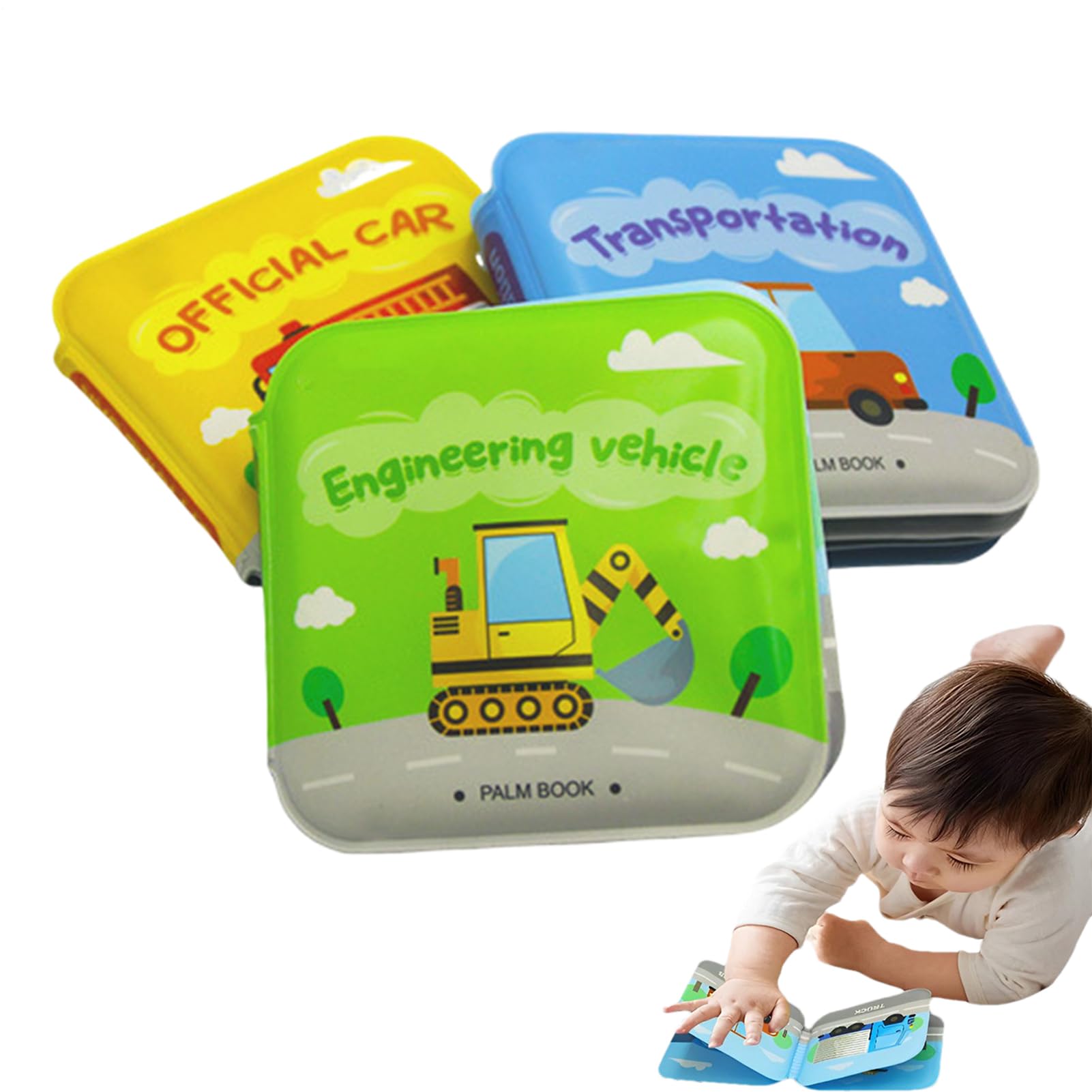 Child cognitive reader - Fabric Bath Story Pages, Portable Grasp Friendly Toy, Intelligence Awareness Training Tool | Home Travel Water Play Learning Core Toto