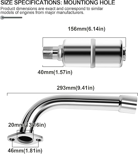 Miniatura 9 de SOFO Kit de silenciador de tubo de escape  para Predator 212 piezas de rendimiento para 196cc 224cc 200cc GX160 GX200 6.5HP Motor Coleman CT200u