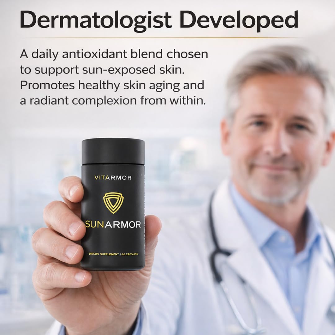 Polypodium Leucotomos 240mg, Skin Care Supplement, Fights the Signs of Photoaging, Dermatologist Developed, 60 Capsules, SunArmor — Amazon image 6