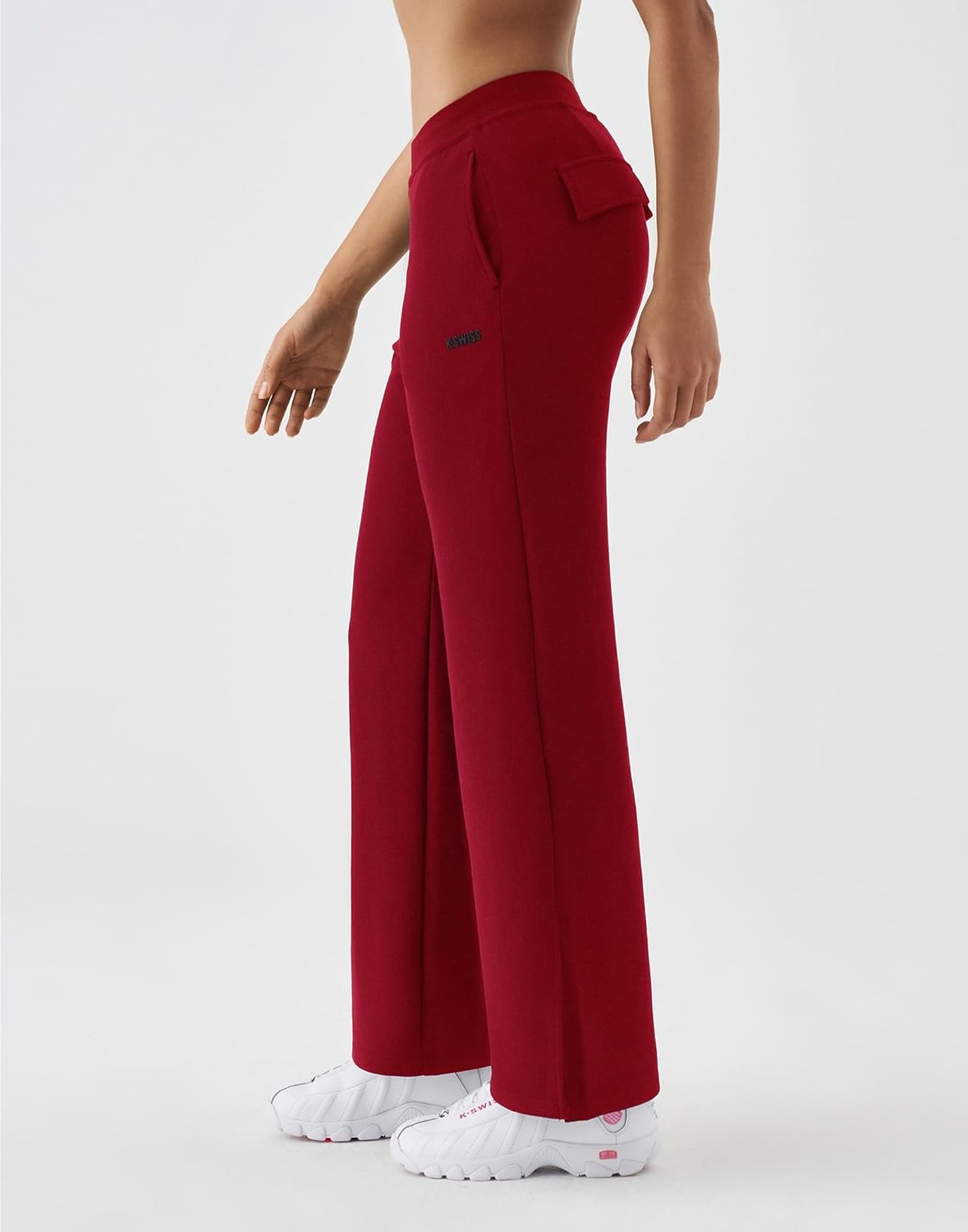 K-Swiss Women's Sweatpants Wide Leg - High Waisted Pants with Pockets Modal Casual Lounge Travel Long Pants - Image 2