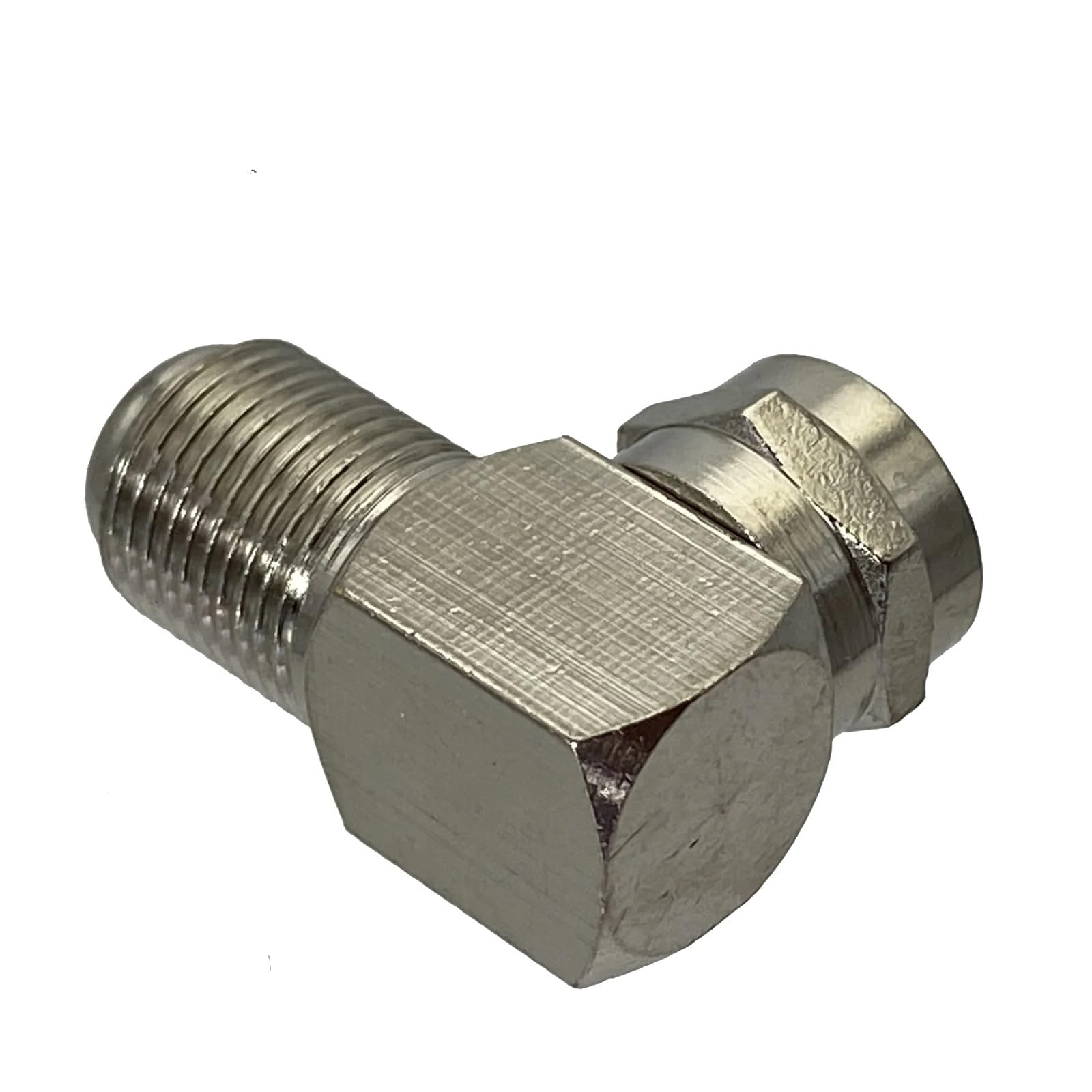 1 pz F TV maschio a F TV femmina jack in serie terminali del filo del connettore adattatore RF ad angolo retto