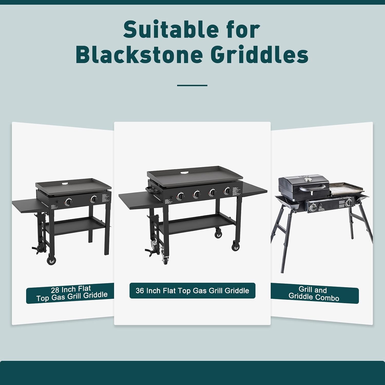GASPRO Propane to Natural Gas Conversion Kit, Fit for Blackstone 28'' & 36'' Griddles, Tailgater, Rangetop Combo & Single Burner Rec Stove, 3/8" Quick Connect & 12FT Hose