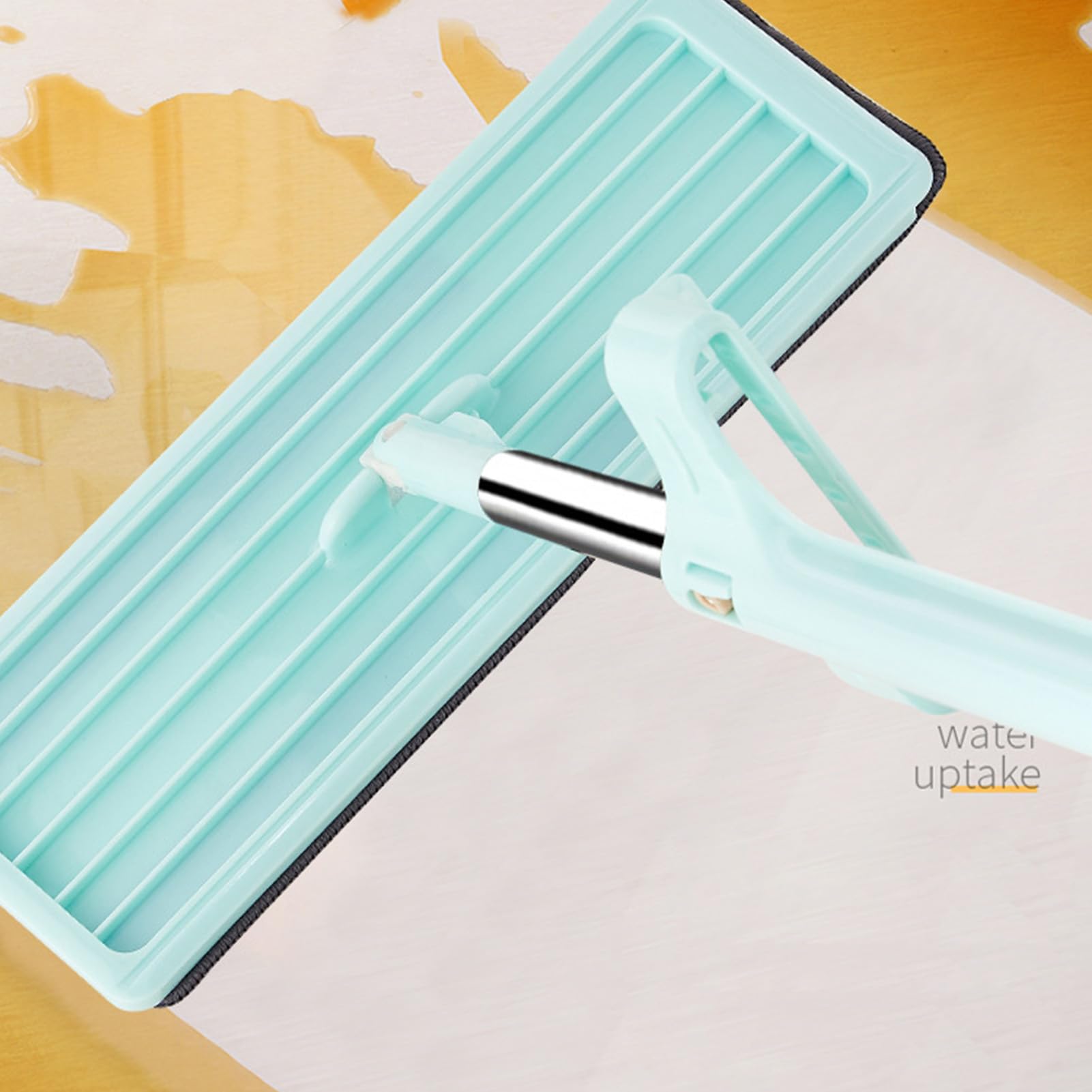 No se Requiere Lavado a Mano con trapeador Plano |Mango Largo Giratorio de 360° |Trapeador de Piso húmedo y seco para el hogar/Dormitorio/Madera Dura |No se dobla, es Resistente y