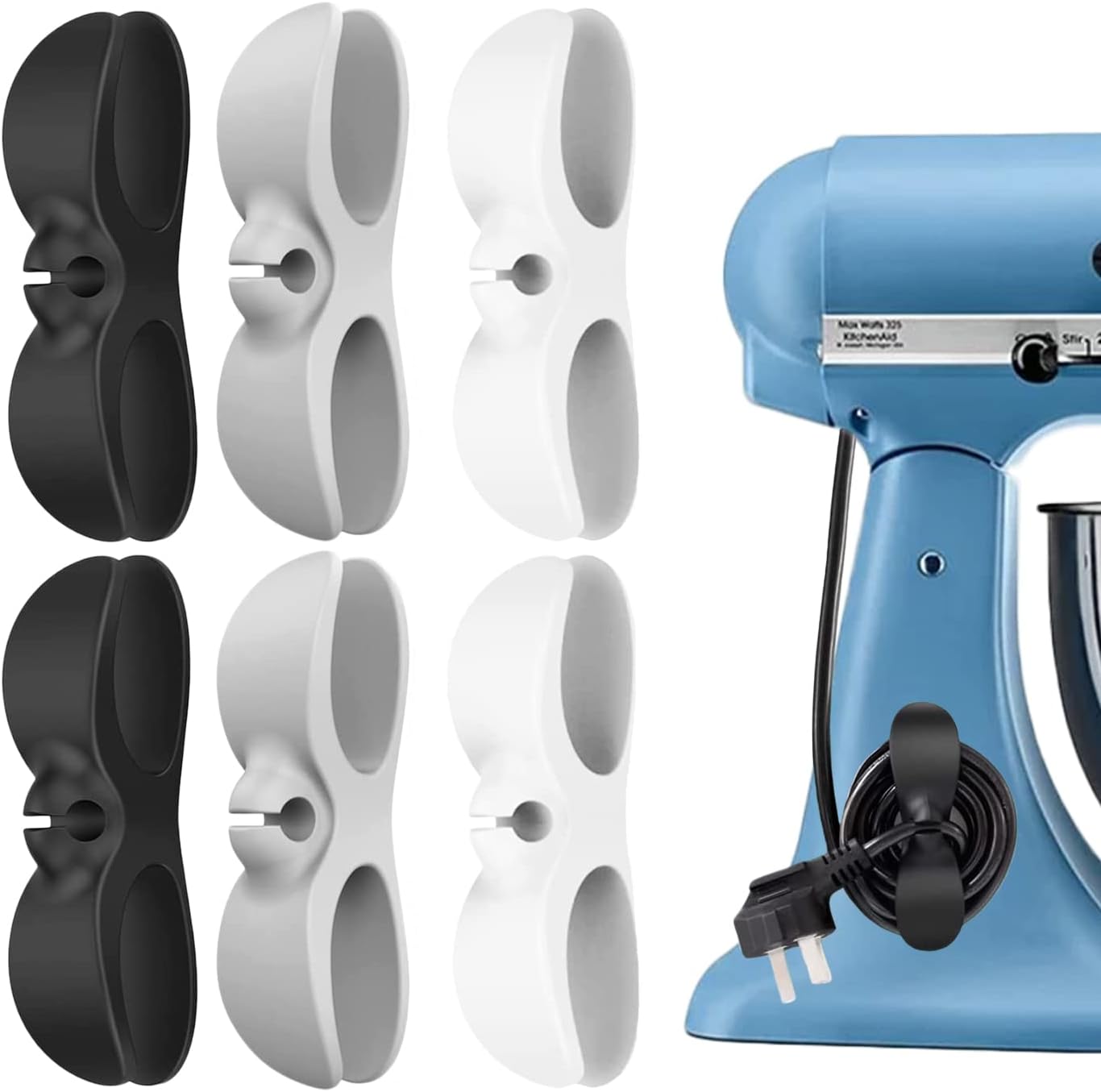 Upgraded Cord Organiser for Kitchen Appliance, SelfAdhesive 6PCS Cable