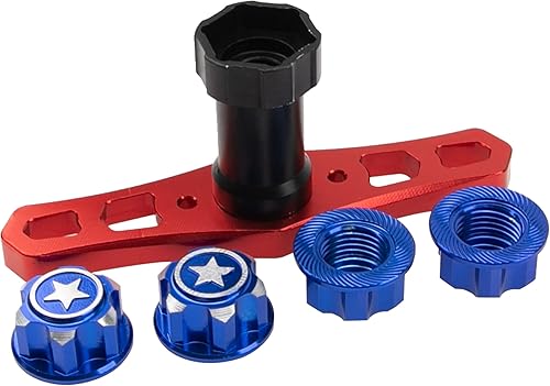 Adaptador de tuercas hexagonales de 0.669 in con llave hexagonal de 17 ruedas, herramienta de manga RC compatible con Traxxas X-Maxx E-Revo E-Maxx