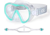 EXPVISIONDIRECT Scuba Diving Mask Adults Anti-Fog Wide View Tempered Glass Snorkeling Goggles 2-in-1 Strap