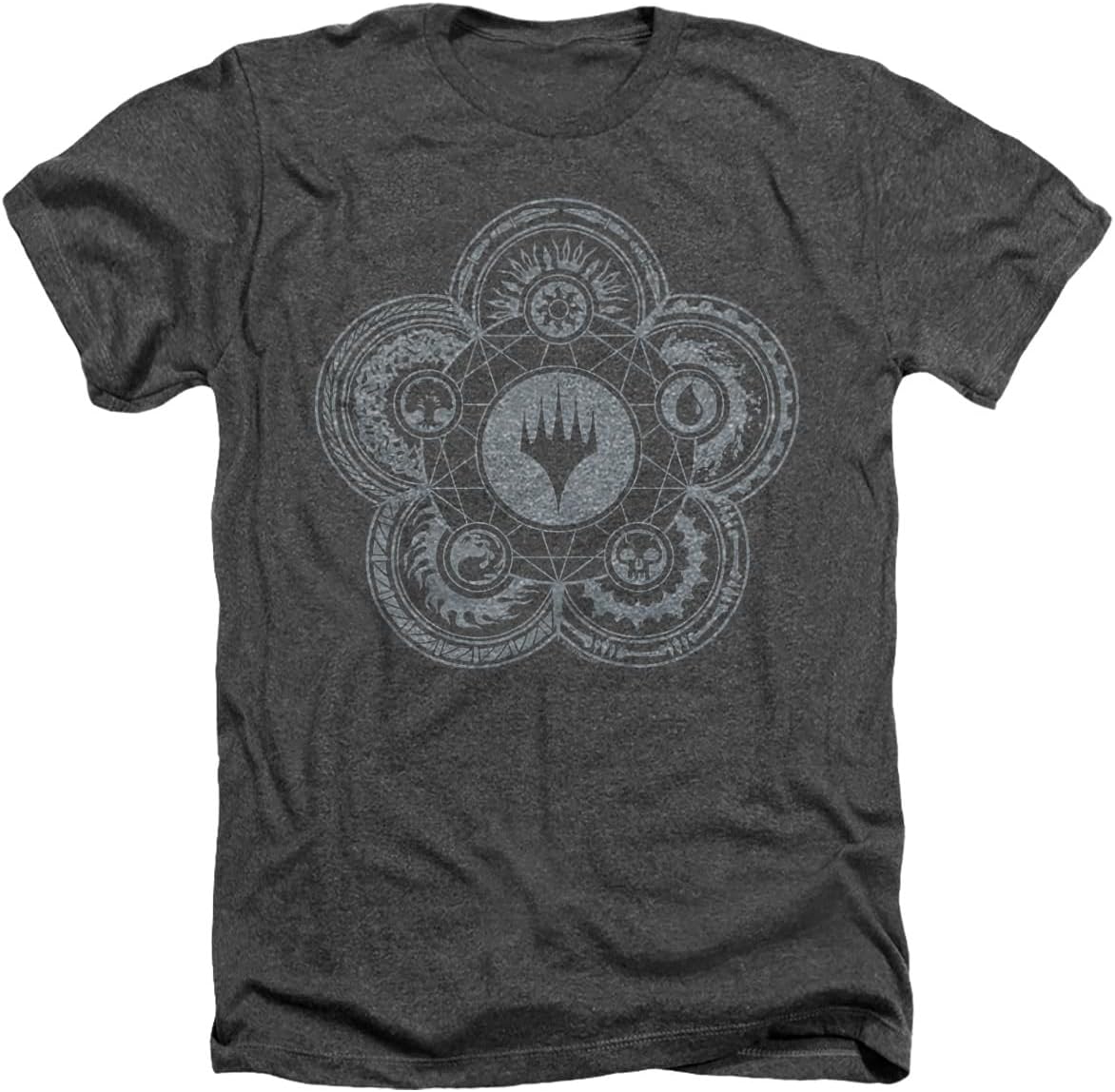 Magic The Gathering Icon Glyph Unisex Adult Heather T Shirt for Men and Women