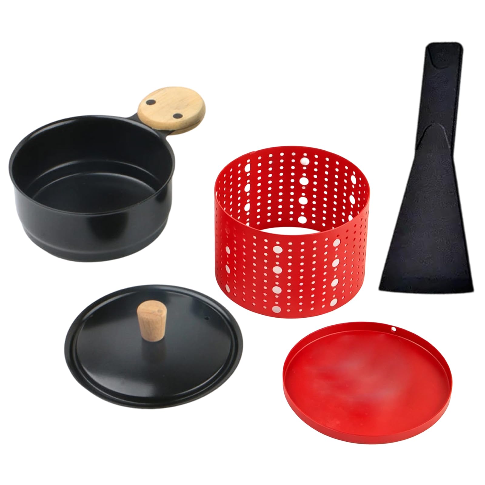 Tsophreniq Multipurpose Cheese Melting Pan with Wood Handle and Scrapers Portable Grills Accessories Camping Cookware Kitchen Spatula Included