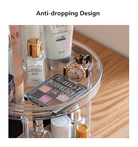 Santrest 360 Rotating Makeup Organizer Multi-Functional Vanity Tray Corner Shelf For Makeup Cosmetic Shower Racks 2 Tiers #TOP6