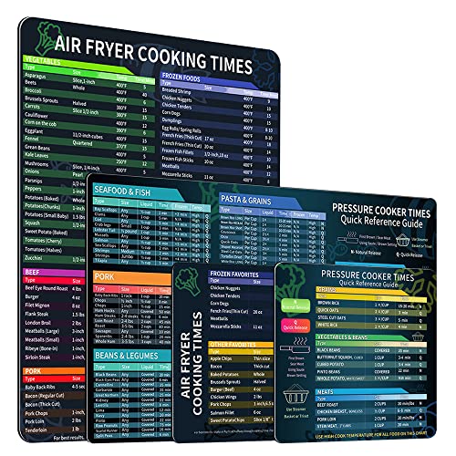 Muulaii Air Fryer & Instant Pot Cheat Sheet Set