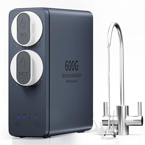 TOKIT Sistema de ósmosis inversa U2, filtro de agua de ósmosis inversa mineral alcalino sin tanque, NSF/ANSI 58, sistema de ósmosis inversa con