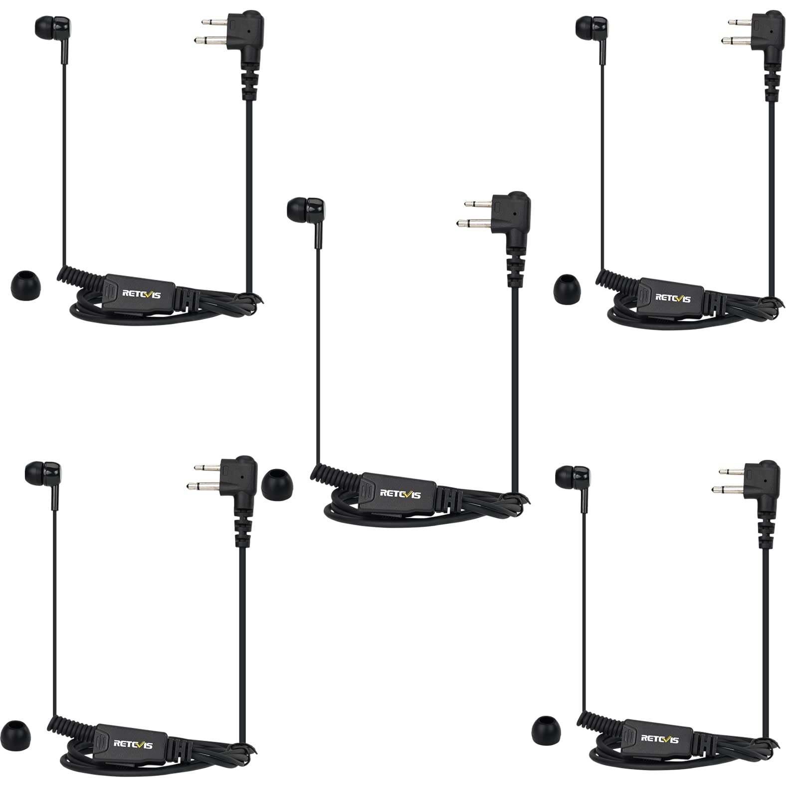 Audífonos con micrófono y cable helicoidal autoretráctil compatibles con Motorola 7
