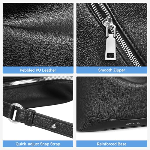 Image of BOSTANTEN Crossbody Purse for Women Small Shoulder Bag | Soft Suede or Vegan Leather, Compact yet Roomy, Versatile Adjustable Strap, Lightweight Everyday Design