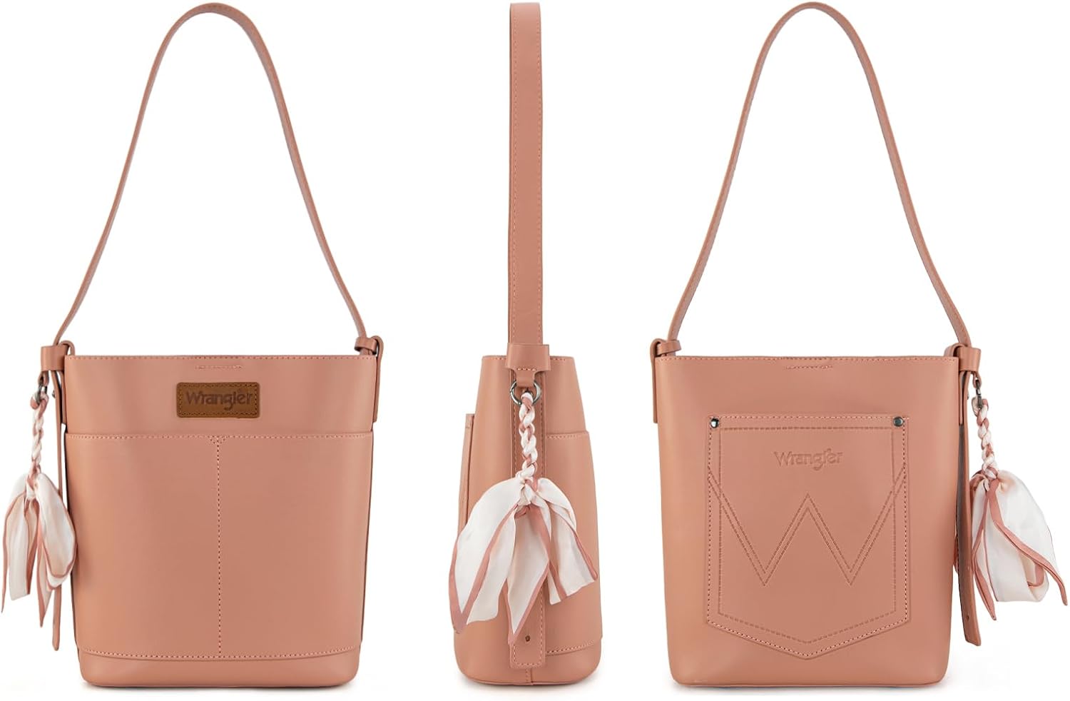 Wrangler Large Crossbody Purse for Women Cross Body Bag with Scarves