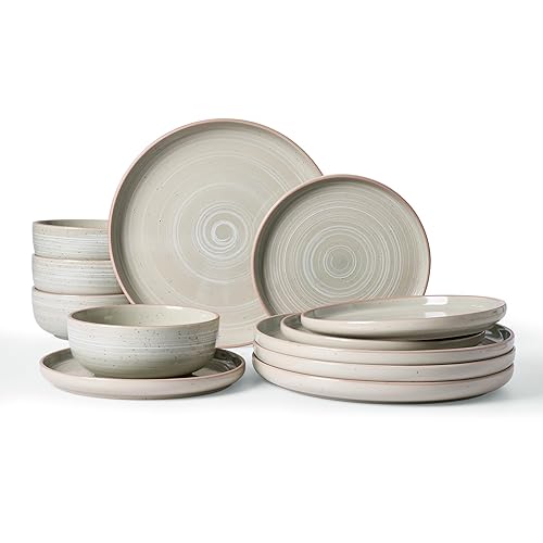 Famiware Meteor Plates and Bowls Sets for 4, 12 Pieces