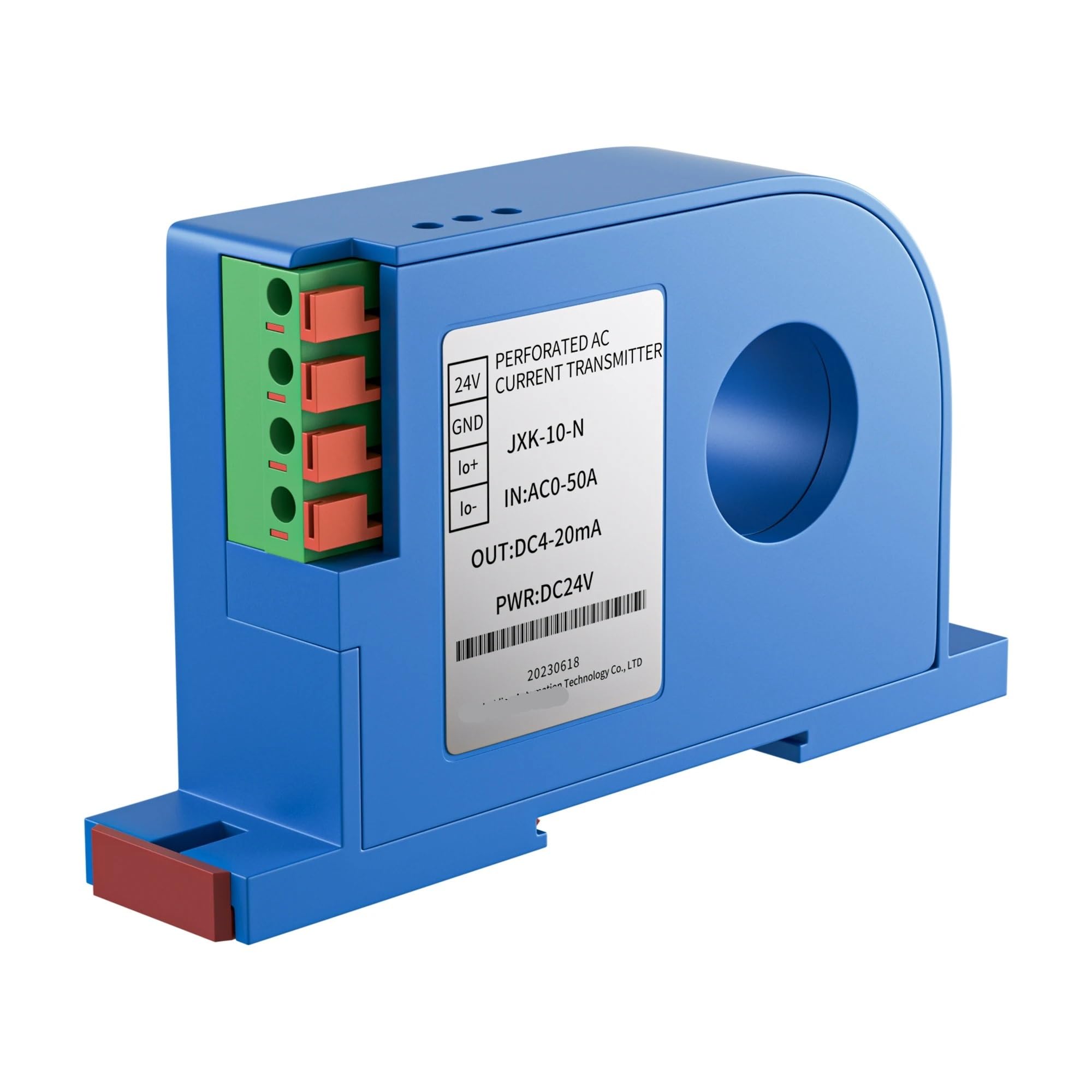 Transmetteur de courant alternatif 0-400A rail DIN sortie 0-20mA effet Hall DC24V - 4