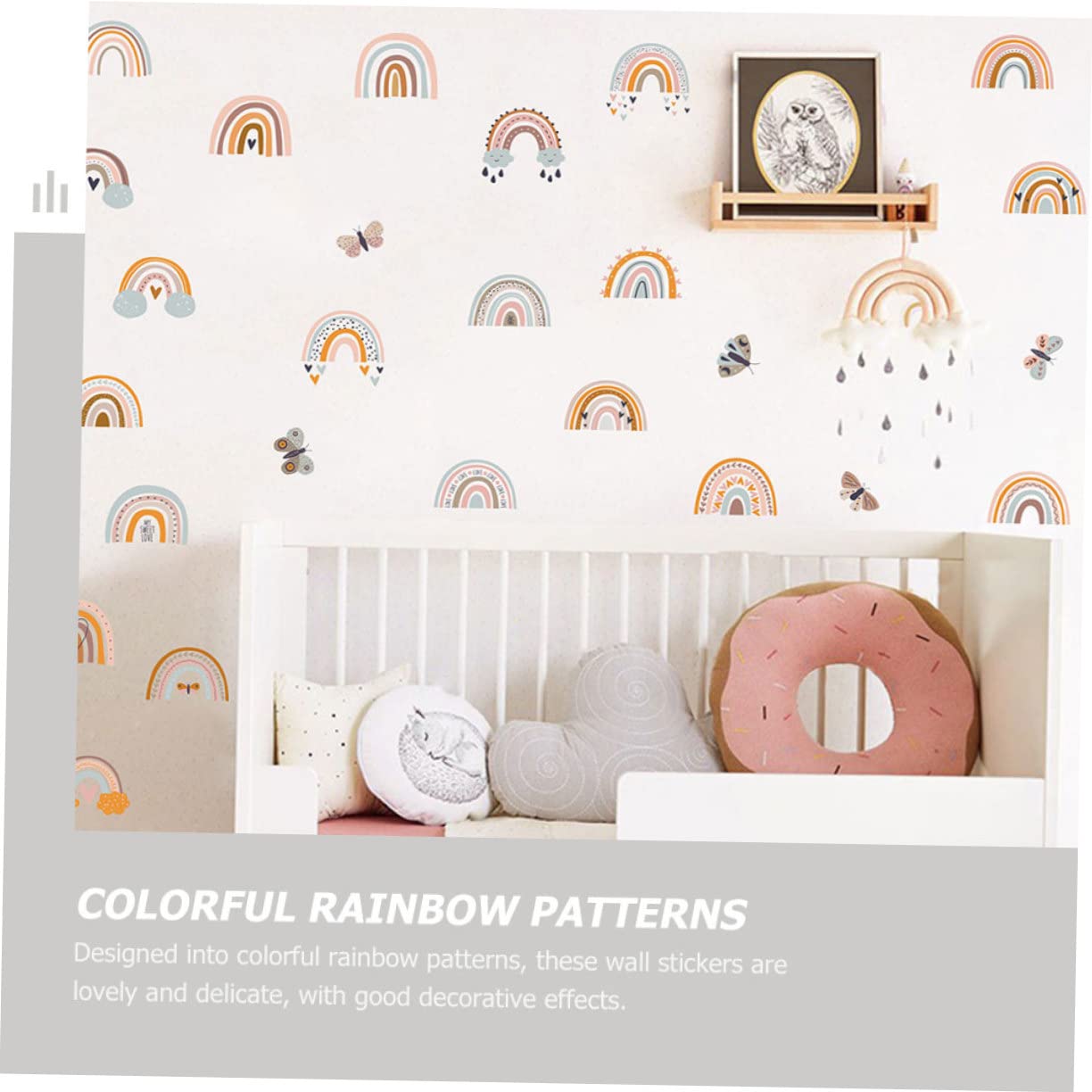 Yardwe 5 Hojas Pegatinas Decorativas Infantiles de Pared Calcomanías para Decoración de Habitaciones de Aplicación y Remoción para Alegres Salas y Dormitorios