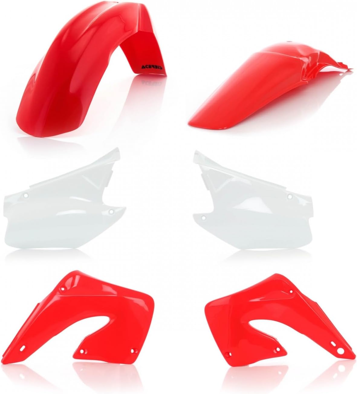 Acerbis Replica Plastic Kit Red/White Compatible with Honda CR125R/250R 2000-2001 - 2071020242