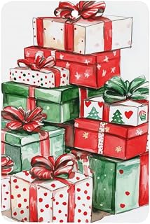 Watercolor Stacked Christmas Gifts Car Air Fresheners 4 Pcs Hanging Scented Cards Fragrance Scented Cards For Car Aromatherapy Tablets