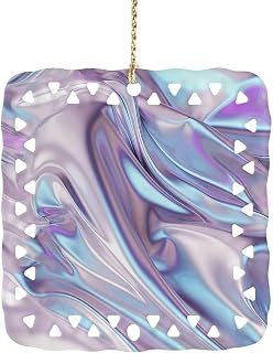 Shiny Silver Texture Ornaments Gift Exchange Idea ，Hanging Ornament Ceramic Material，Christmas Ornaments for Home, Office, Shopping Mall Holiday Decoration.