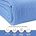 Linteum Textile Supply Blue Hospital Thermal Blanket 66x90 Inch 100% Cotton, Soft and Cozy, Breathable, Open-Cell Weave Design, All Season Twin Hospital Blanket (1-Pack)
