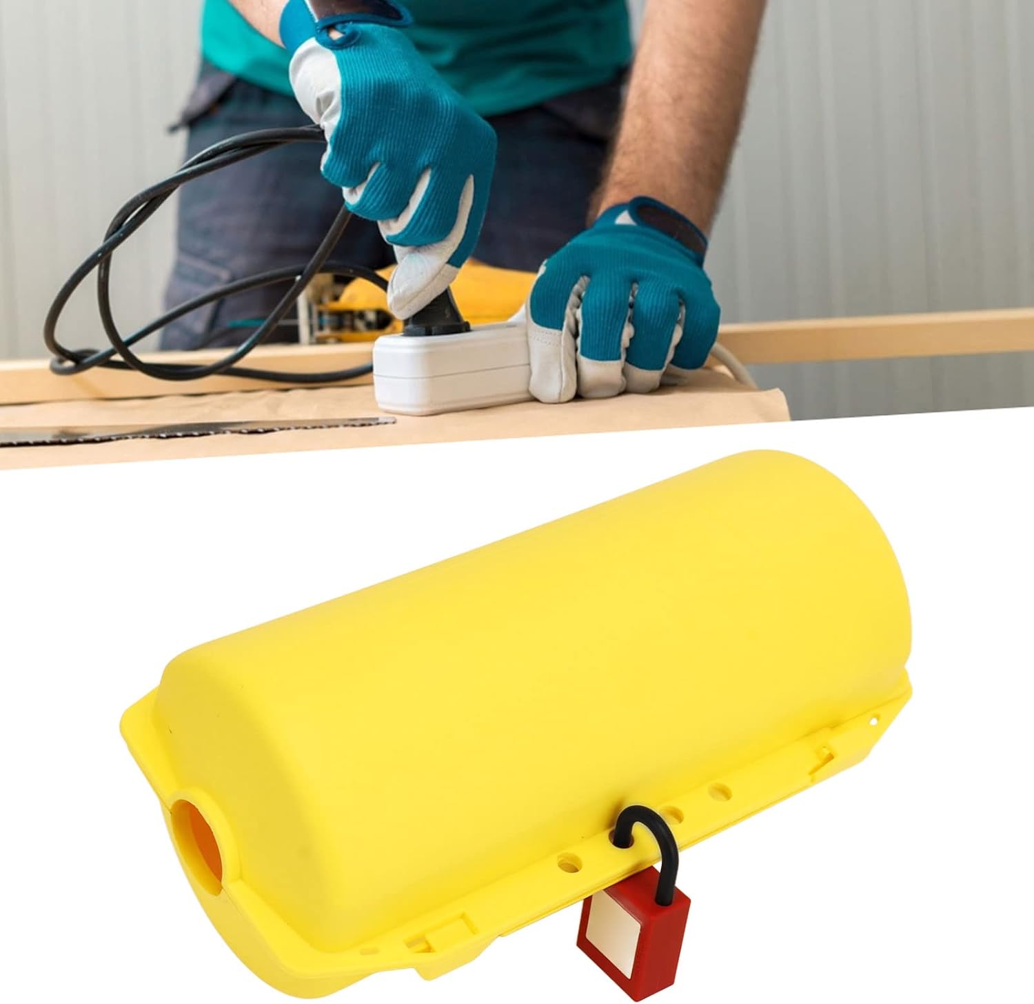 Plug Lockout Device Shock Prevention Industrial Electrical Plug Lockout Device with Padlock for Large Industrial Plug