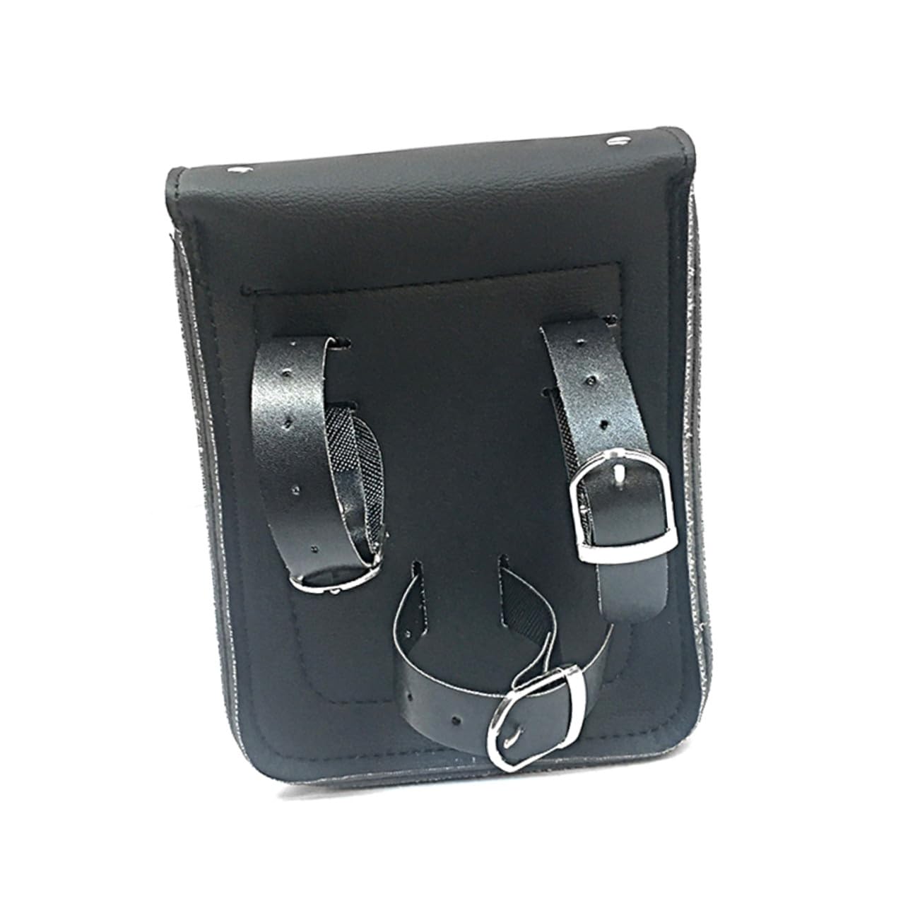 SOLUSTRE Borsa Laterale Moto Pu Nera Stile Cruiser, 1 Pezzo