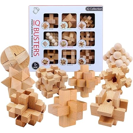 Amazon Bestmaple 孔明パズル 子供 知育玩具 木製パズル 脳トレ 立体パズル 知恵おもちゃ 9種類セット 攻略図付 木製パズル おもちゃ Amazon Bestmaple 孔明パズル 子供 知育玩具 木製パズル 脳トレ 立体パズル 知恵おもちゃ 9種類セット 攻略図付 木製パズル おもちゃ