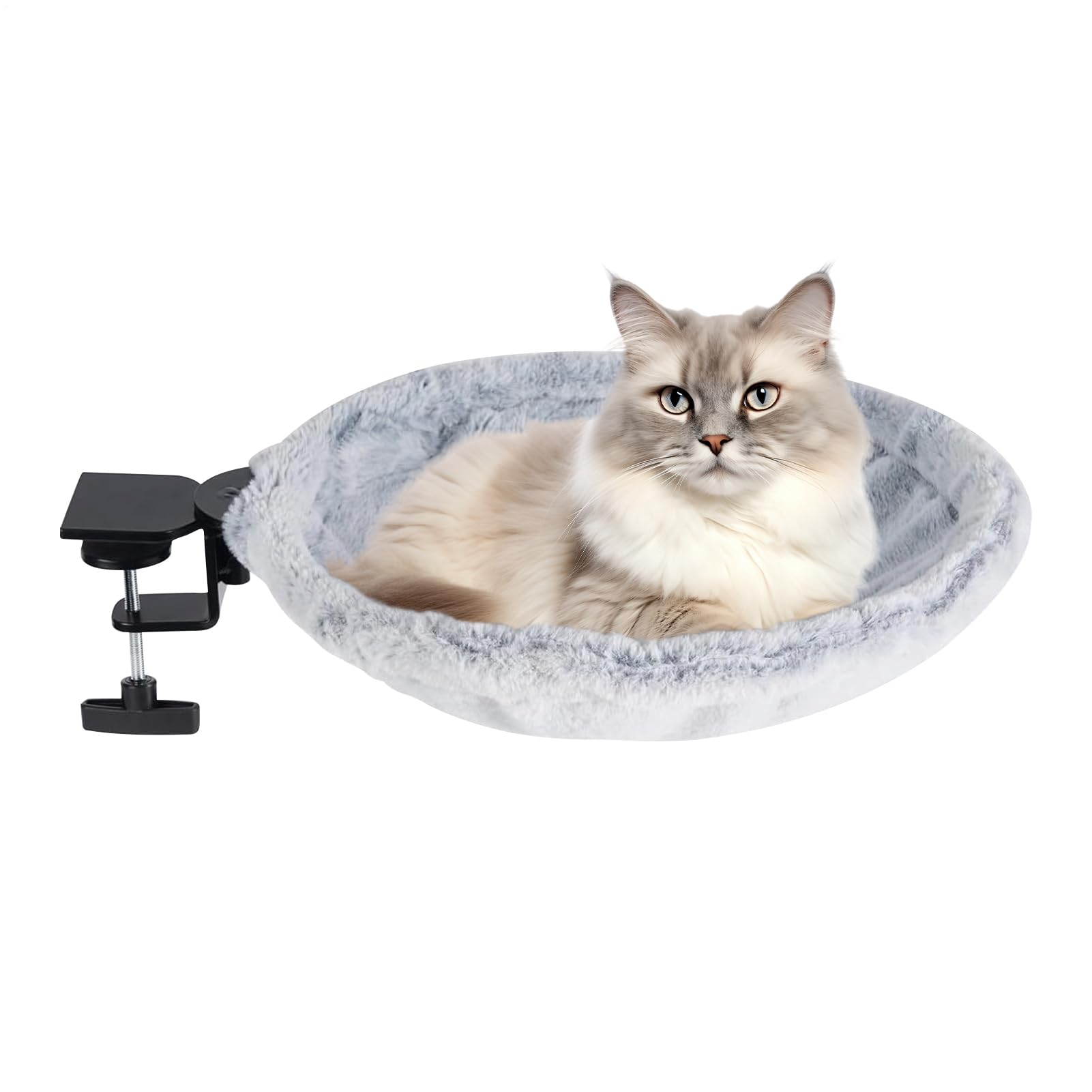 Cama de escritorio para gatos, cómoda hamaca para gatos, soporta hasta 23 kg, cama lavable para gatos, para interiores, espacio de trabajo, balcón, ventana, salón