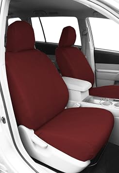 CalTrend Cordura Slip on Seat Covers, fits 2014-2014 Kia Cadenza Front Buckets Water Resistant, UV Resitant, Precision Fit, Burgandy Insert and Trim