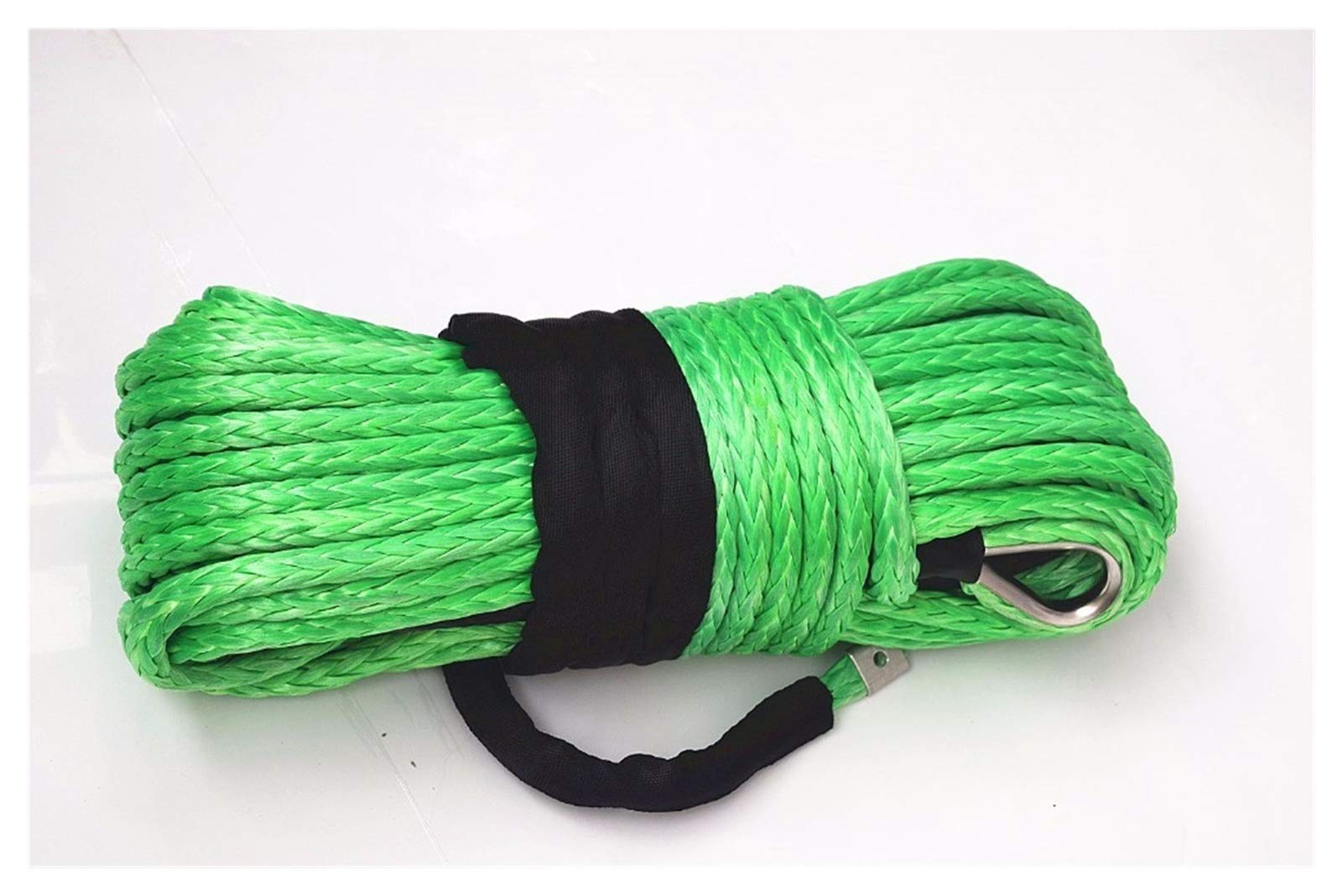 Winch Rope, Green 16mm*40m Synthetic Winch Rope,ATV Cable, Towing Ropes for Accessaries,4x4 Off-Road Tow