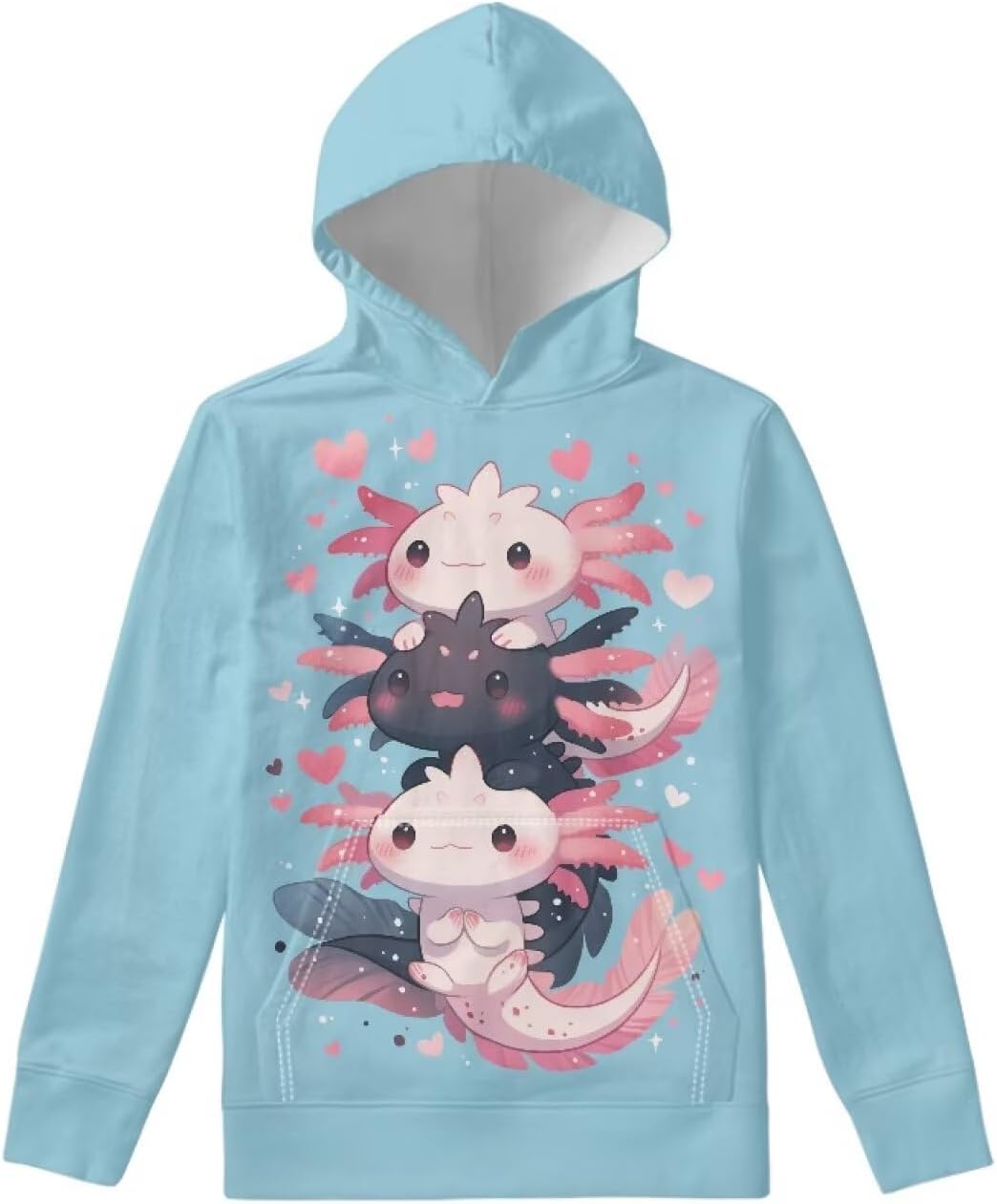 WELLFLYHOM Youth Kids Hoodies for Teens Girls with Pockets Boys Pullover Hooed Sweatshirt Long Sleeve Tops Age 6-16 Years Old