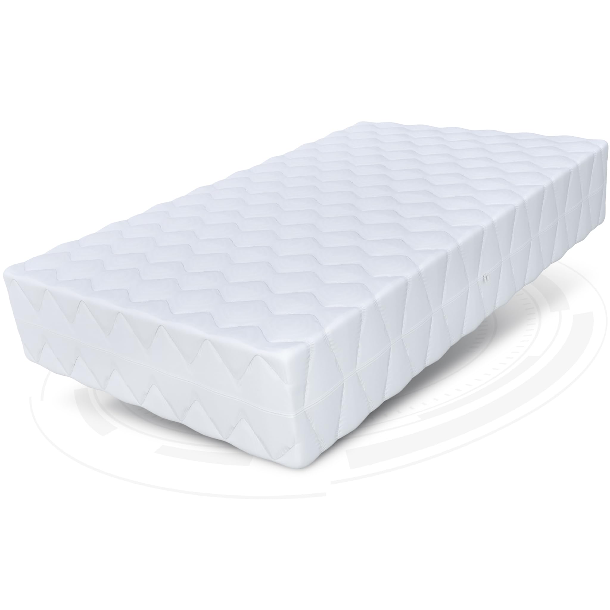 FDM Matratze 160x200 cm Härtegrad H2 H3 Höhe 27 cm Taschenfederkernmatratze Visco-Schaum Polyurethan-Schaum 7 Komfortzonen mit Hypoallergenem Waschbarem Premium-Bezug Oeko-Tex Memory Duo