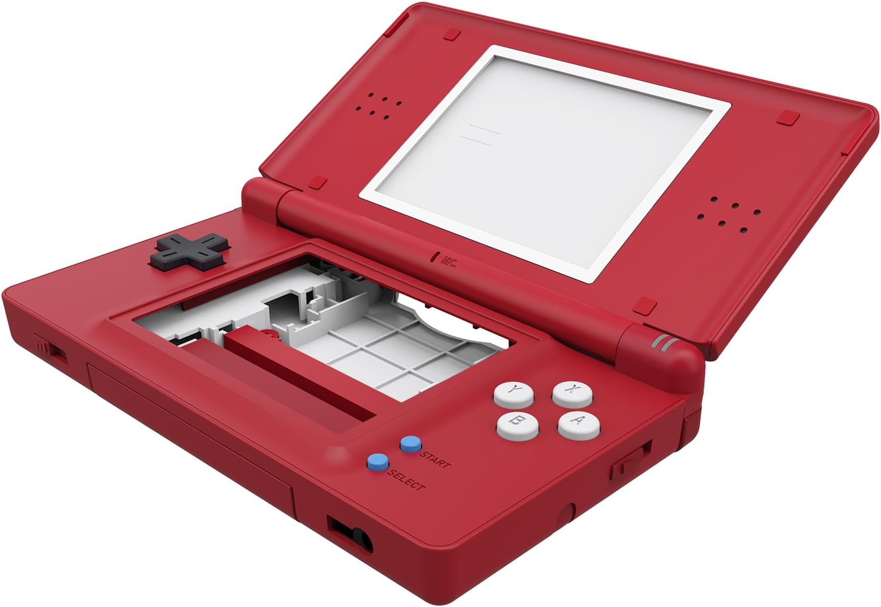 Monster Index Console Style Replacement Full Housing Shell for Nintendo DS Lite, Custom Handheld Console Case Cover with Buttons, Screen Lens for Nintendo DS Lite NDSL - Console Without