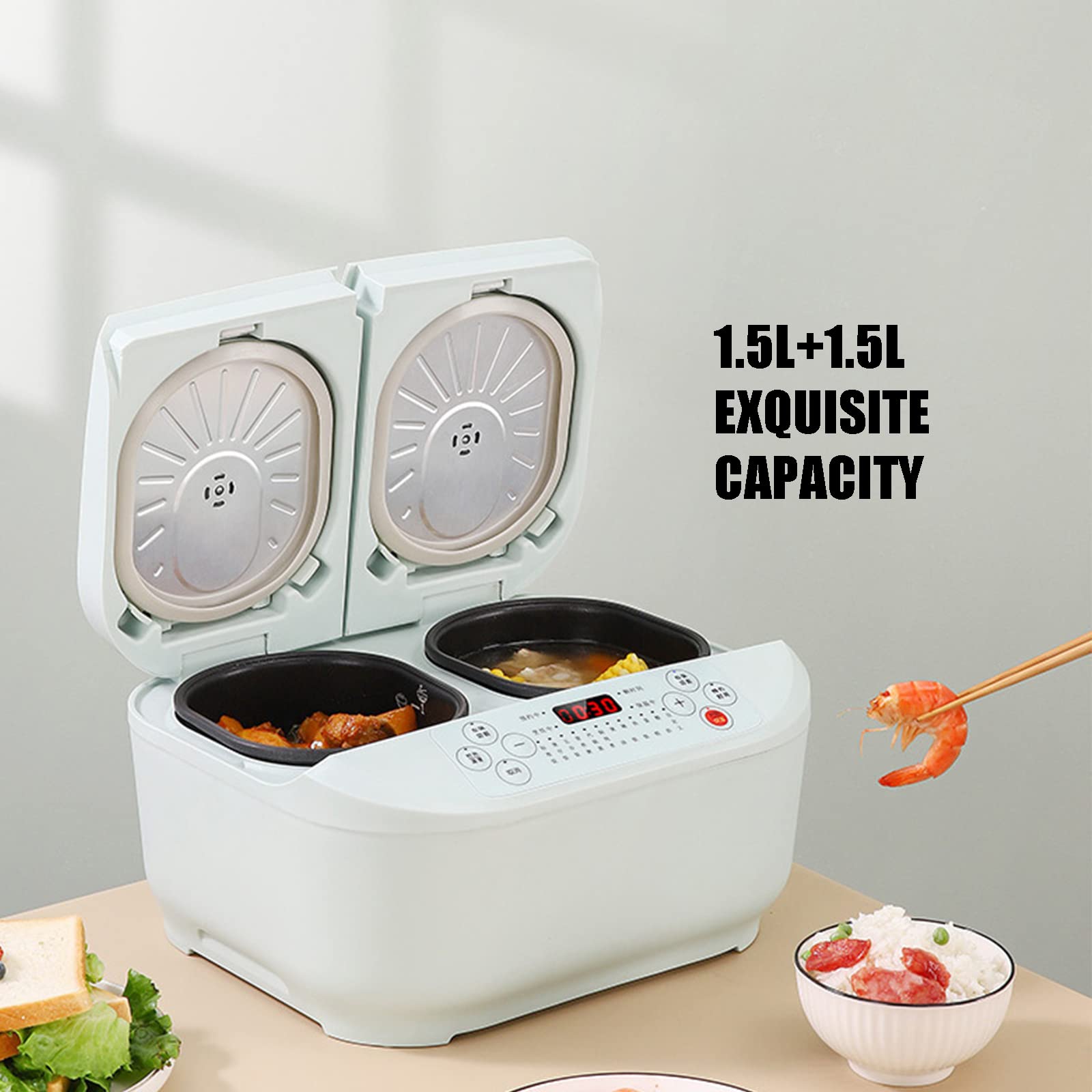 HAOJUNG様　炊飯器無し Amazon.co.jp : 1.8L ミニ多機能セラミックコーティングされたノン