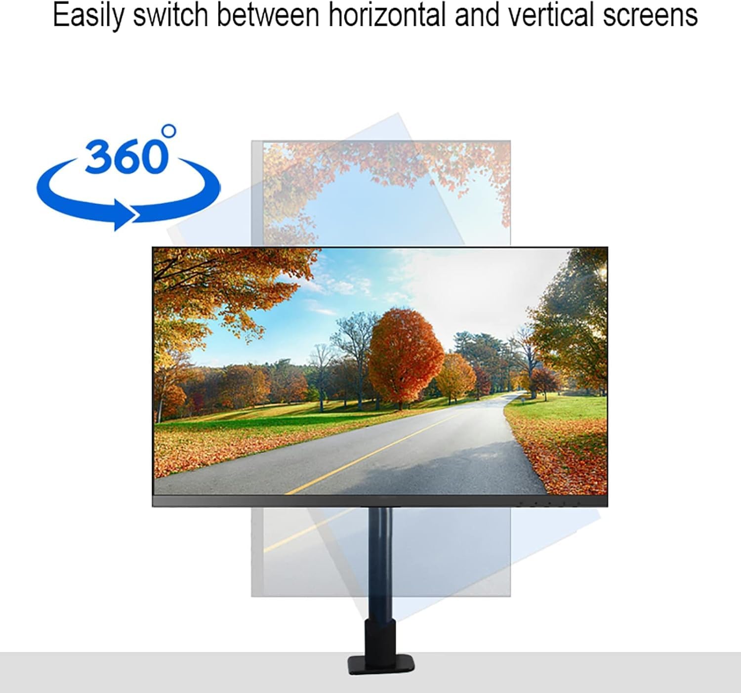 Podstawka pod TV Monitor Instalacja z regulacją wysokości Obrót nachylenia Ramię monitora Ramię na zawiasach Podstawa monitora, odpowiednia do ekranów o przekątnej 14–27 cali(40cm)