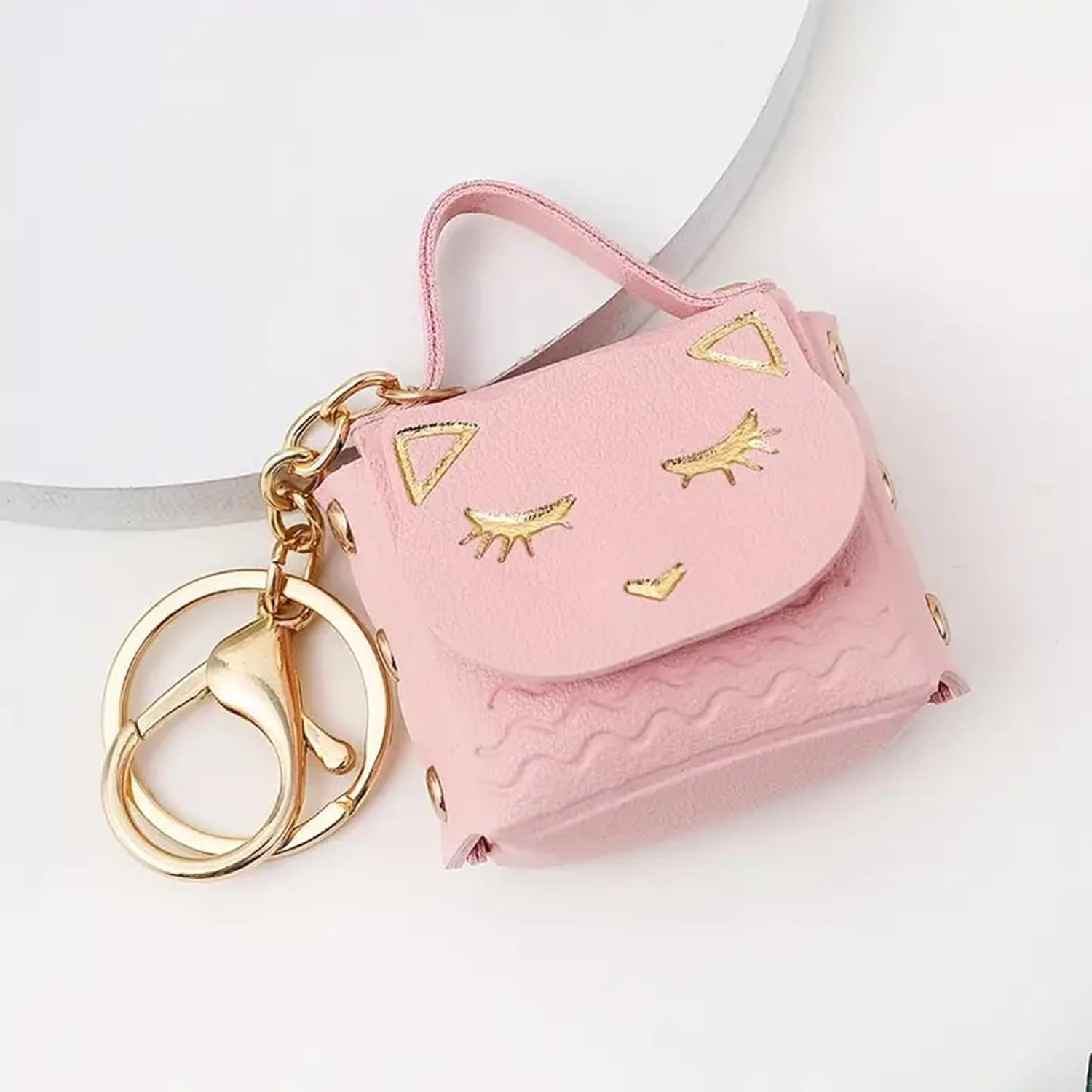 Mini Backpack Keychain for Women, Cute Cat Mini Coin Purse Keychain, Pouch Keychains for Storing Coin Purse - Image 6