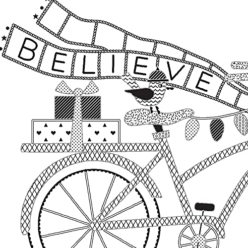 Image of Dimensions Holiday Bicycle Embroidery Kit, 6 inch D, Multicolor 5