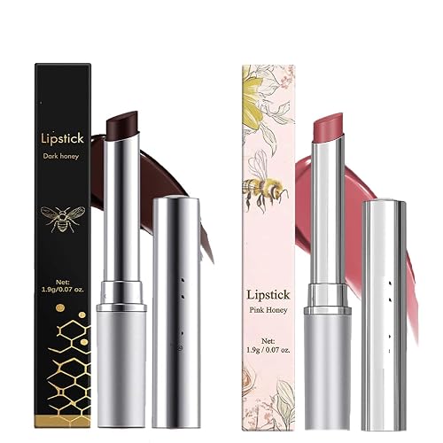 Barra de labios Honey, lápiz labial negro y rosa, hidrata el bálsamo labial, bálsamo hidratante para labios secos y agrietados