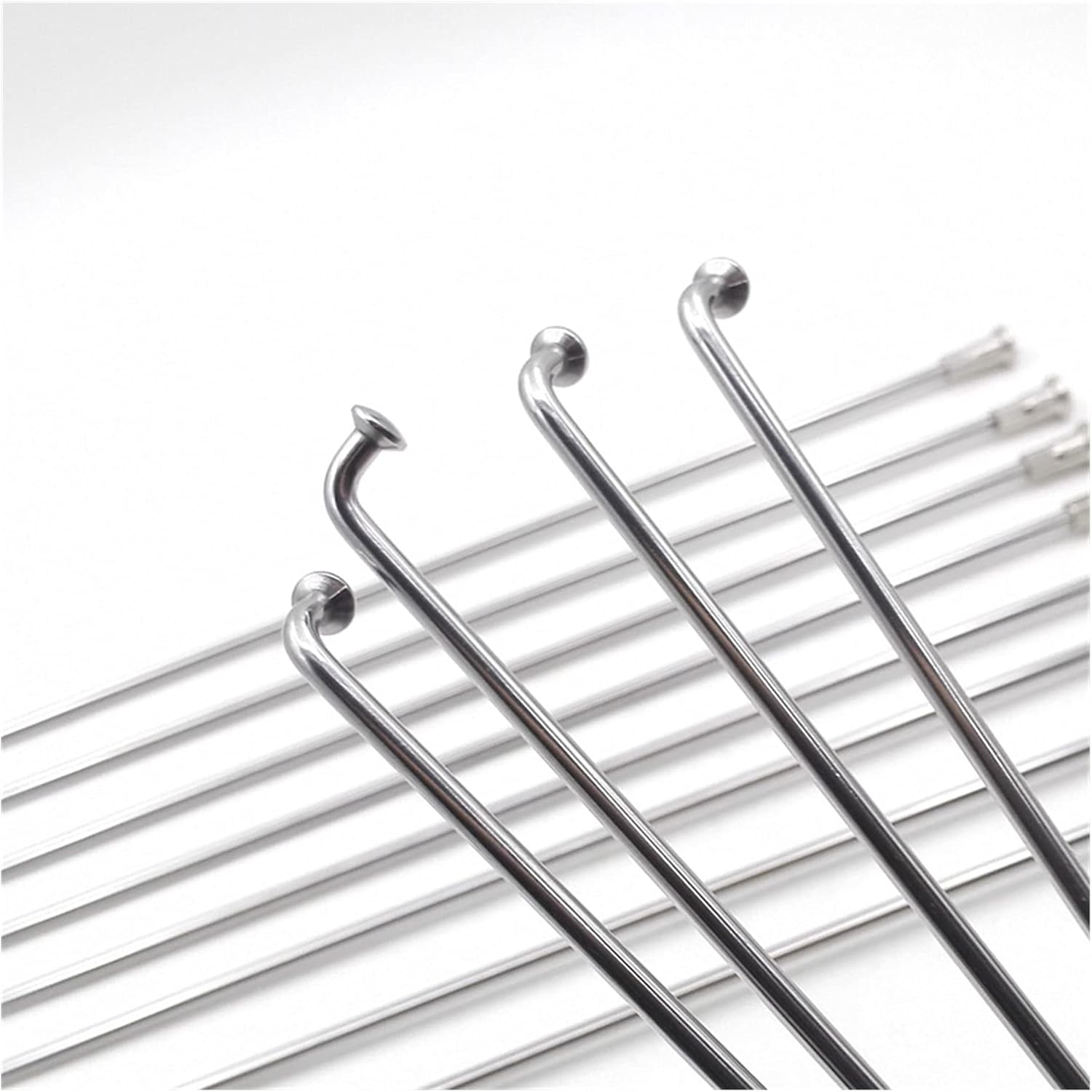 Bicycle Spoke Nipples, 10 Gauge Bike Spokes, 3.2mm Diameter, J-Bend, 304 Stainless Steel, Slivers Reverse Electric Bike Wheel Spokes, for Bicycles (Color: Length 189mm) (Length 183mm)