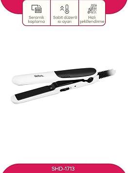 Sinbo SHD-1713 Mini Hair Straightener – Travel Type, Compact Size, Fast Heating, Straightening Device