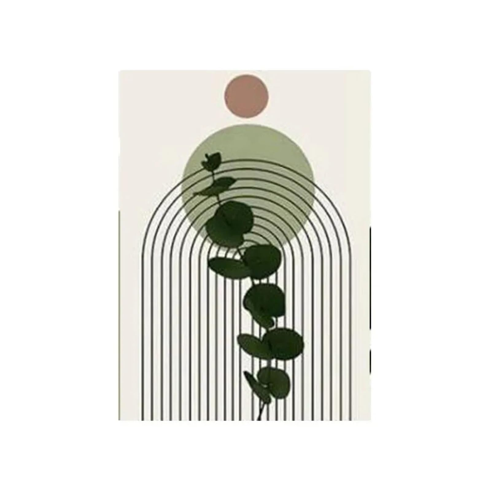 Toile abstraite moderne de haute qualité aux motifs de plantes