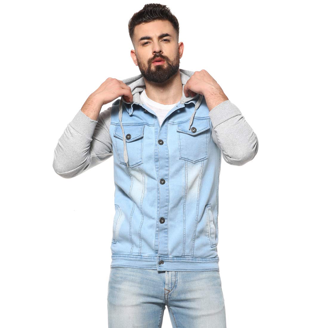 Campus Sutra Denim Men Standard Length Jacket in blue
