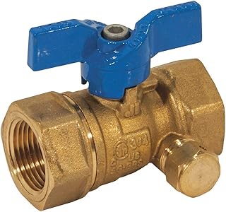 Jomar Valve Brass FNPT x FNPT Gas Ball Valve, Tee, 3/4" Pipe Size