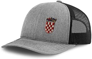 Richardson Mesh Cap Hat Embroidered Croatia Flag Seal Hrvatska Croatian Balkan Trucker Hats for Men & Women